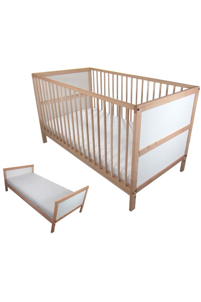 Primii Pasi Set patut convertibil 140x70x10 si saltea burete, PL12-SC1407010,