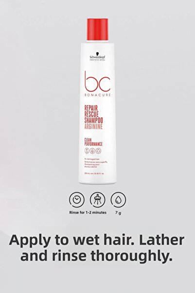 Bonacure Bc Clean 250ml Emergency Rescue Shampoo