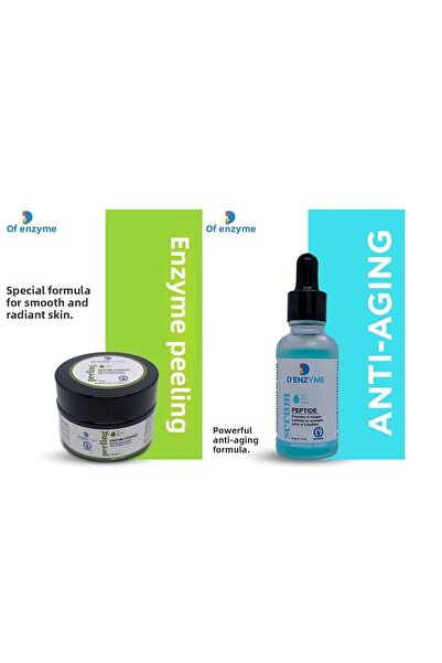 D'ENZYME مسحوق تقشير الإنزيم + مصل الببتيد المضاد للشيخوخة