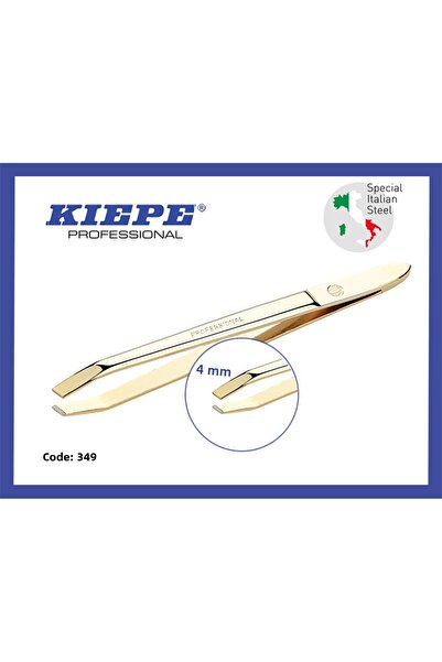 Kiepe ملقط احترافي ذو طرف جانبي ذهبي 349/4 8008981034962