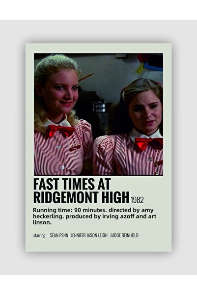fırsatlar diyarı Fast Times At Ridgemont High Film Info Card Poster de perete