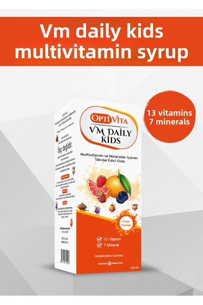 Optivita Vm Daily Kids Child Multivitamin Syrup 150 ml - Support for Vitamins and Minerals