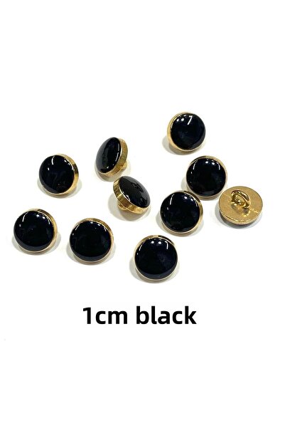 karantuhafiye زر بلوزة/ زر قميص معدني/ 1 سم /02729/ أسود