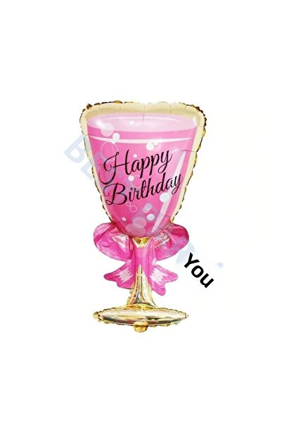 BEST PARTİ DOĞUM GÜNÜ PARTİ SÜSLERİ 49X103 cm Goblet Pink Foil Balloon