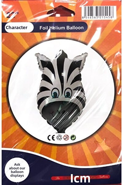 ikm balon Zebra Head Foil Balloon Safari Animals Themed Party 55 cm