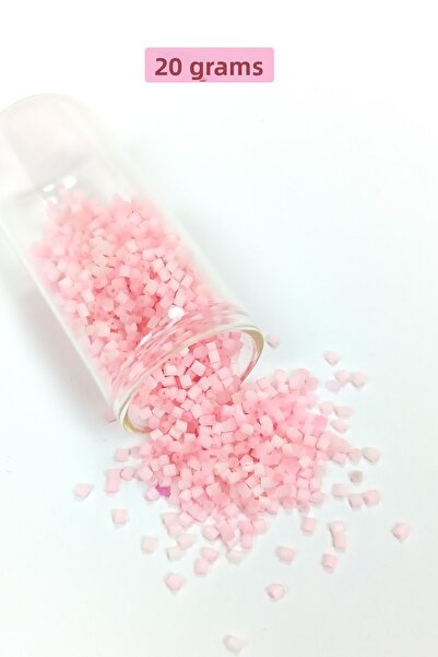 Generic Brand Cut glass beads 2mm - 20 grams - candy pink -bnc350