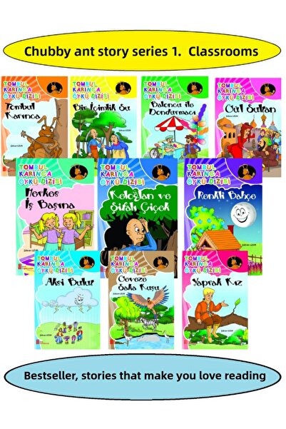 GÖNÜL YAYINCILIK 1.sınıf Karınca Öykü Dizisi (10 Kitap)+değerlendirme Soru Ki...