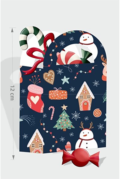 neşeli günlerim Μίνι τσάντα χιονάνθρωπος με θέμα την Πρωτοχρονιά 12x7 cm Συσκ...