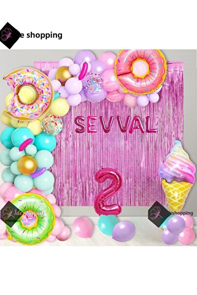 Bkmc 6 Letter Summer Temperature Birthday Eiscreme Birthday Party Set with Eq...