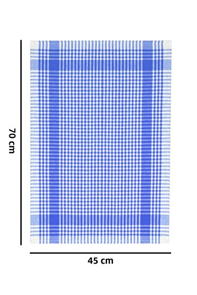 Tuable Pöti în carouri 6 bucăți cârpă de uscare albastră 45x70cm