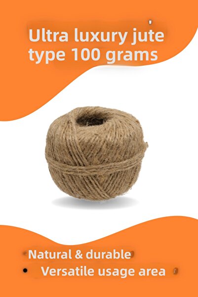 Prestij Boncuk Φυσικό σχοινί από γιούτα Ψάθινο σχοινί Διακοσμητικό σχοινί χόμπι και συσκευασίας