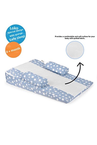 TOKKO سرير الطفل الارتجاعي لتقويم العظام - متعدد الوظائف، غطاء قابل للغسل، طا...