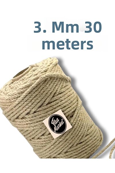 izmir Bitpazarı 3 мм 30 метра ютено въже - конопено въже - декоративно въже -