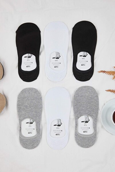 Trendyol Collection Colorful 6 Pairs Anti-Slip Heel Non-Slip Silicone Heel Cotton Ballet Socks Tmnaw26Co00001