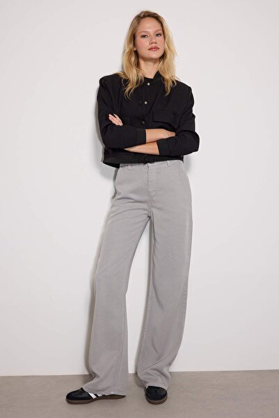 Trendyol Collection Більш екологічні джинси з низькою талією та широкими штанинами, виготовлені з 100% Tencel™ TWOSS23JE00219