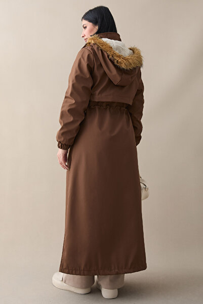 InStyle Dámský dlouhý kabát s překrytím zadní kapsy 2204 - -