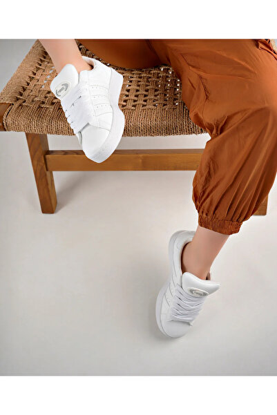 homiro Unisex Lace-Up Orthopedic Sports Sneaker Shoes-White