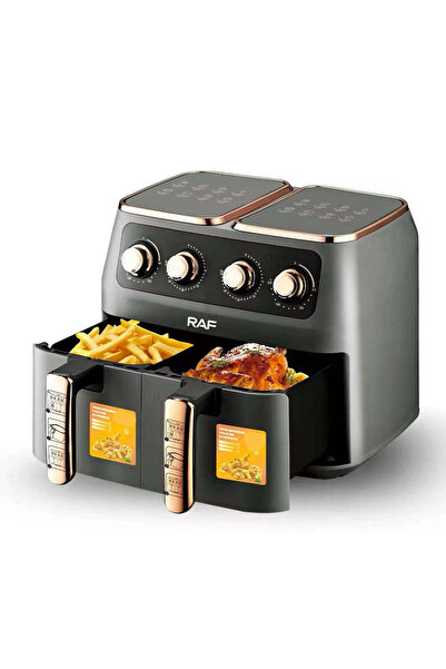 raf Digital Deep Fryer 8L - 2800W, 2 Compartments, Oil-Free Cooking R5236