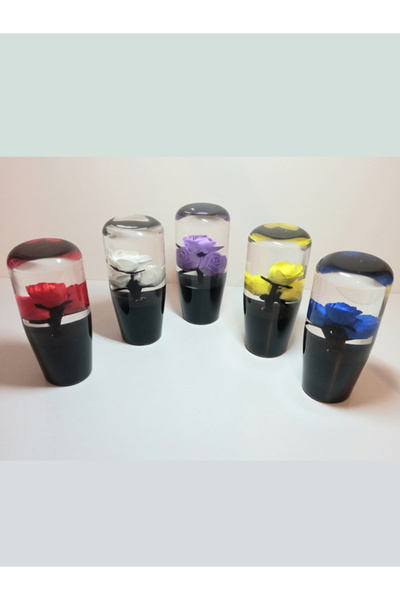 AUTO LUXURY Tofaş Dolmuş Minivan Pickup Truck Gear Shift Knob Transparent Yellow with Rose 1 Piece