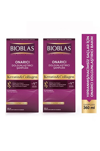 Bioblas Collagen Keratin Şampuan 360 Ml 2 Li