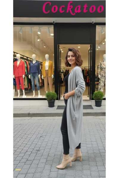 Cockatoo Women's Relax Fit Shawl Collar Woven Kimono