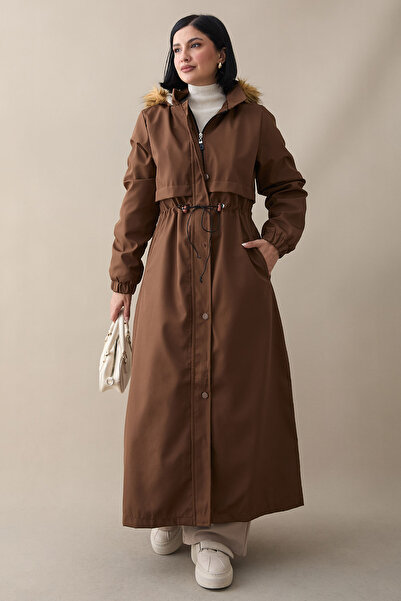 InStyle Dámský dlouhý kabát s překrytím zadní kapsy 2204 - -