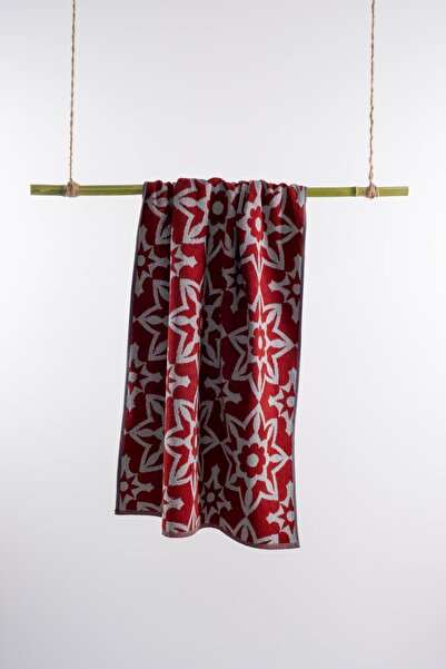 Ender Home 70x140 бордовий сірий нитковий жакардовий рушник для ванної кімнати, пляжний рушник для готелю