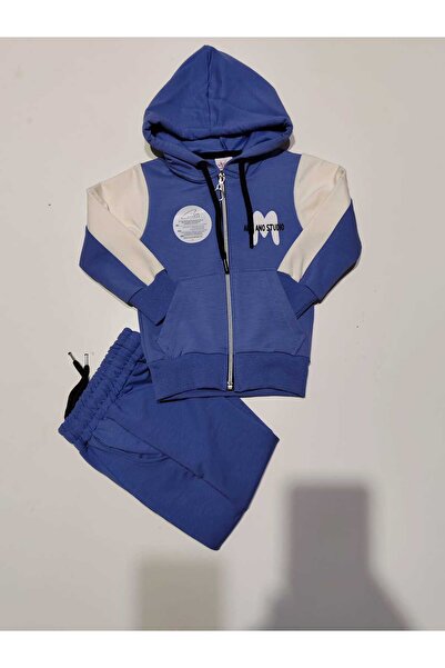 CC Design Lila Rengi Şardonlu Çocuk Kalın Sweatshirt Takım - Rahat, Sıcak Tutucu Ve Şık Tasarım