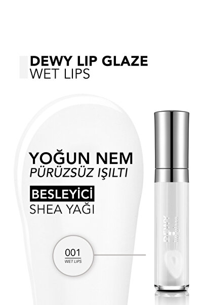 Flormar Dewy Lip Glaze Nemlendirici Etkili Yarı Transparan Dudak Parlatıcısı - 001 WET LIPS
