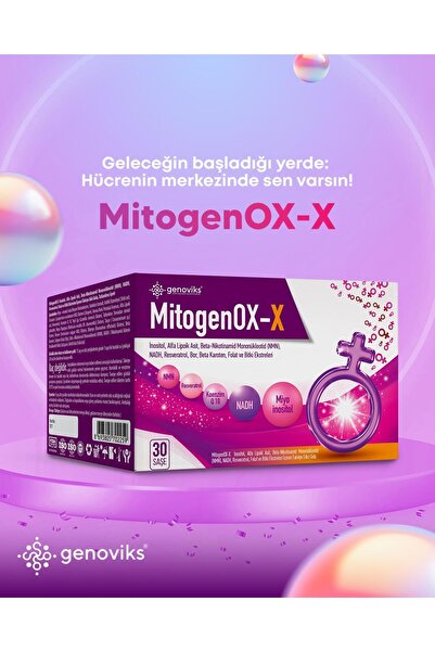 GENOVİKS BİYOTEKNOLOJİ Mitogenox-X 30 Saşe Kadınlarda Yumurtalık Desteği