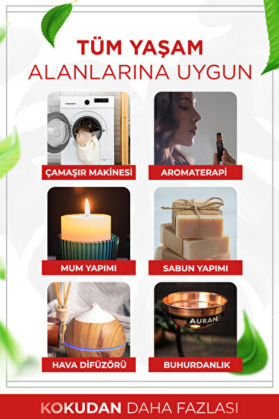 AURAN Afrodizyak Esansiyel Uçucu Koku Yağı Difüzör Esansı Buhurdanlık Yağı Aromaterapi Yağı 10ml