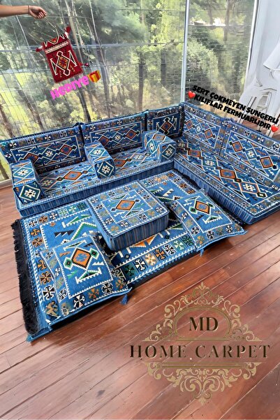 mdhomecarpet Şark Köşesi Takımı %100 Yerli Üretim | Özel Dokuma Kumaş | 10 cm...