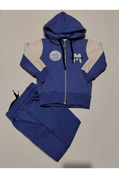 CC Design Lila Rengi Şardonlu Çocuk Kalın Sweatshirt Takım - Rahat, Sıcak Tutucu Ve Şık Tasarım