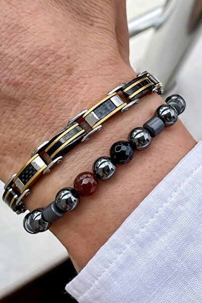 Naviforce çift taraflı kullanımlı erkek çelik bileklik