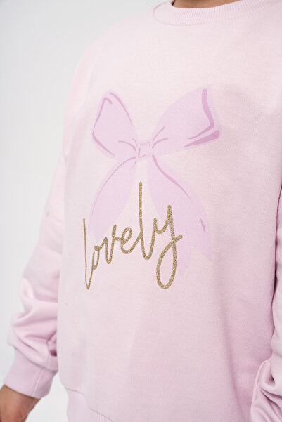 Minipodyum Kız Çocuk Baskılı Taytlı İkili Takım