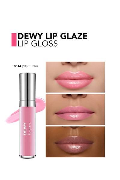 Flormar Dewy Lip Glaze Nemlendirici Etkili Yarı Transparan Dudak Parlatıcısı - 014 SOFT PINK
