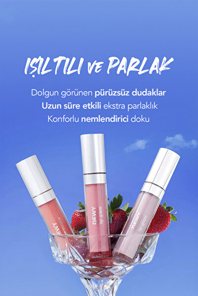 Flormar Besleyici Dudak Parlatıcısı - Dewy Lip Glaze - 022 Walk With Me-8682536069403