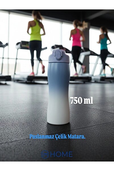 CEM HOME 750ml 304 Stainless Steel Leakproof Lid Water Bottle with Straw