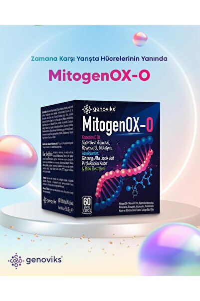 GENOVİKS BİYOTEKNOLOJİ mitogenOX-O 60-Kapsül Hücrelerden Başlayan Enerji, Zindelik ve Koruma!