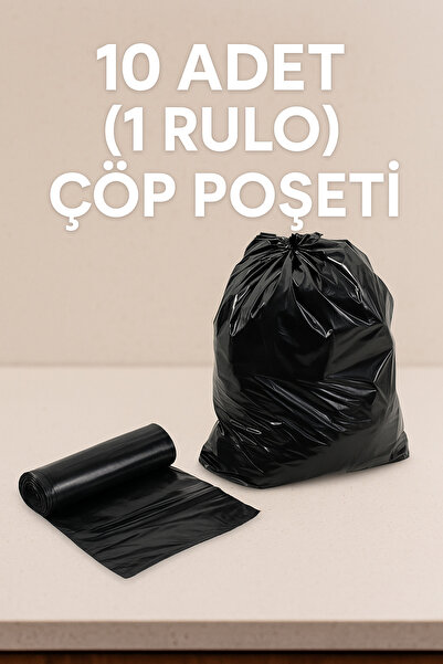 nistabolje 10 Adet (1 Rulo) Battal Çöp Poşeti 75x90 Endüstriyel Jumbo Çöp Torbası