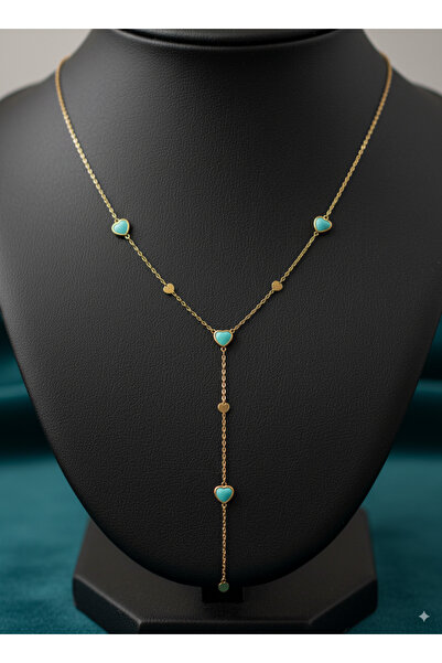 Xido Crystal Stone Heart Shaped Steel Y Necklace, Gift for Lover, Gift for Fr...