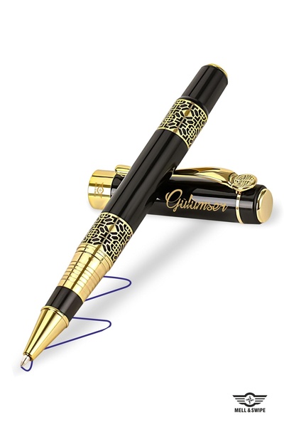 MELL & SWIPE Kişiye Özel Kalem Isim Baskılı Hediyelik Roller Imza Kalemi Kutulu