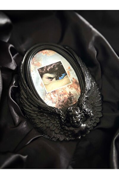 Milo Art El Yapımı Lucifer Siyah Beton Çerçeve Cilalı ( Camsız )