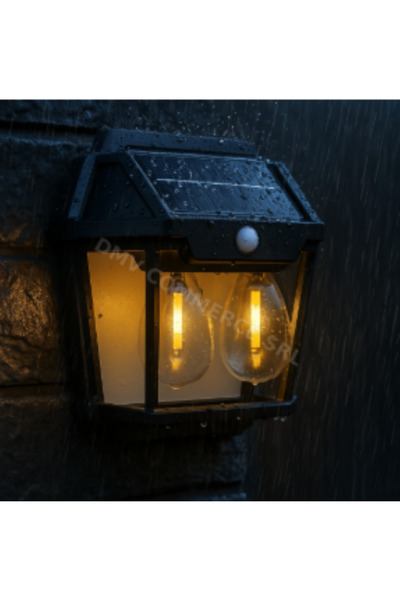 oem home Lampa solara LED pentru exterior 28W cu 2 becuri