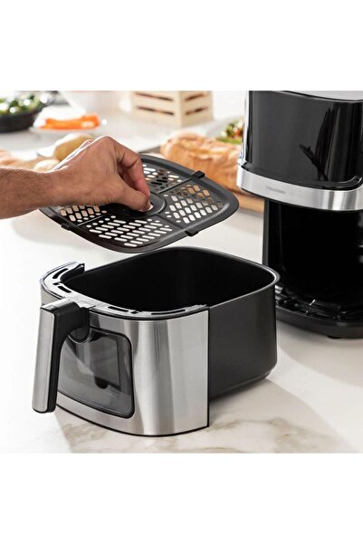 hoffmans AirFryer Digital - 8L with Glass, 2400W, Hot Air Fryer Without Oil, Air Fryer Digital, HM 780A