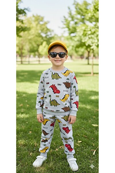 Yalçınoğlu Kids مجموعة شادونو للأعمار من 4 إلى 12 سنة | مجموعة سترة وبنطلون ر...