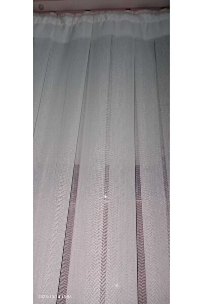 Store Taçhome Balıksırtı Desenli Salon Tülü