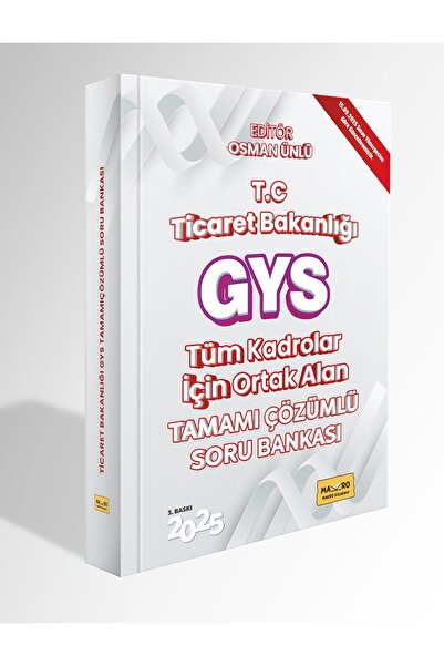 Genel Markalar T.c. Ticaret Bakanlığı Gys Tüm Kadrolar Için Ortak Alan Soru B...