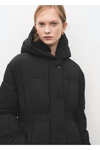 MANGO Woman Kapüşonlu kapitone anorak