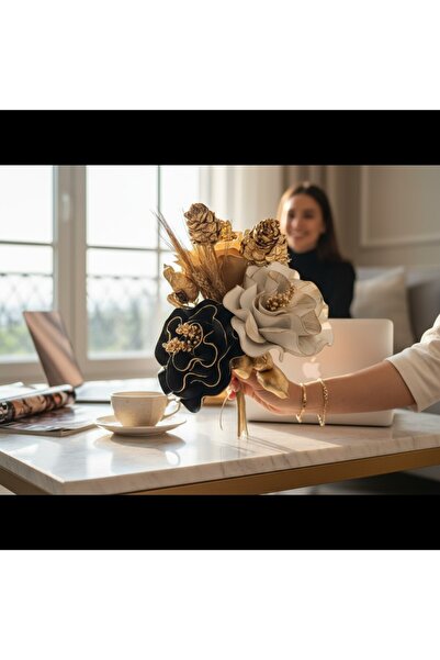 kutmen El Yapımı Lateks 3 Lü Çiçek Ara Dallar Dahil(YAPAY ÇİÇEK)